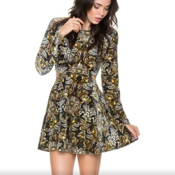 Volcom Dresses & Skirts - Volcom Velvet Cutout Dress